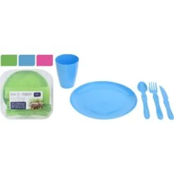 Merkloos Picknick Set 31 Delig Plastic 3 Assorti Kleuren -Keukenbenodigdheden Winkel 101 0449 1 3