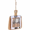 Excellent Houseware Bistro Kaasplank Bamboe Met 3 Messen 26 X 19 Cm -Keukenbenodigdheden Winkel 101 0570 1 4