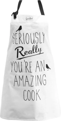 Dutch Rose Amsterdam Schort 75 X 80 Cm Wit