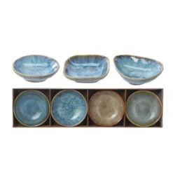 Excellent Houseware Snackschaaltjes Rustiek 4 Stuks 3 Assorti -Keukenbenodigdheden Winkel 101 2485 5 1