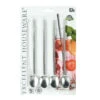 Excellent Houseware RVS Rietjes Met Lepel 4 Stuks + Schoonmaakborstel -Keukenbenodigdheden Winkel 101 3313 1 3