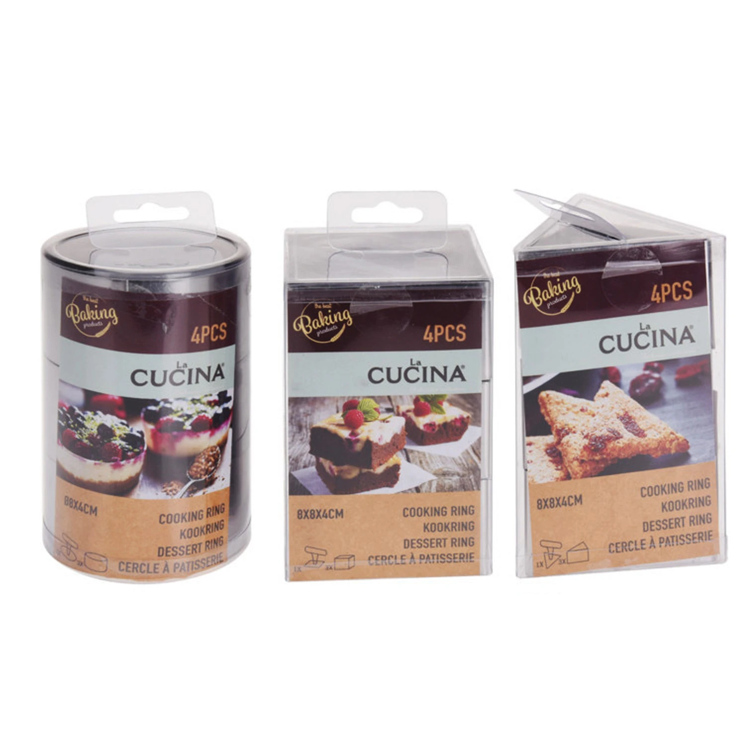Merkloos Bakringen Set Van 4 3 Assorti Vormen 7 Merkloos Bakringen Set Van 4 3 Assorti Vormen - Afbeelding 5