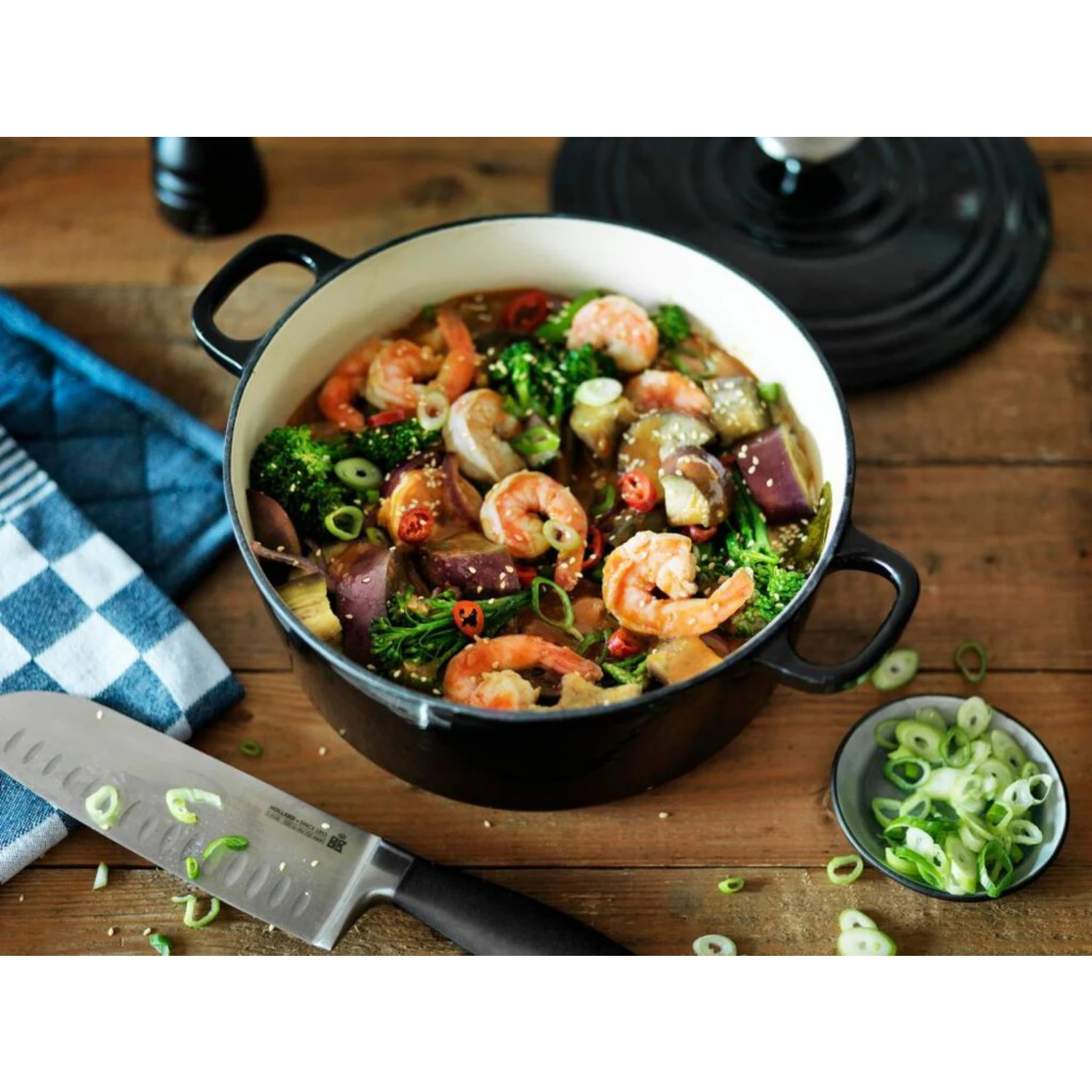 BK Bourgogne Braadpan Ø24 Cm Royal Blue 7 BK Bourgogne Braadpan Ø24 Cm Royal Blue - Afbeelding 5