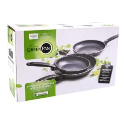 Greenpan Cambridge Black Koekenpan Set 3 Stuks20 Cm, 24 Cm En 28 Cm