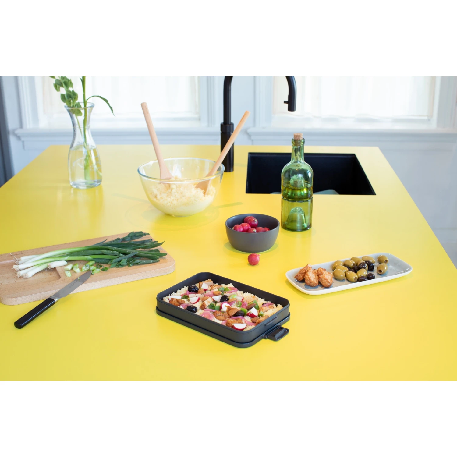 Brabantia Make & Take Lunchbox Plat Donkergrijs 7 Brabantia Make & Take Lunchbox Plat Donkergrijs - Afbeelding 5