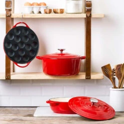 BK Bourgogne Braadpan Ø24 Cm Chili Red 7 BK Bourgogne Braadpan Ø24 Cm Chili Red -Keukenbenodigdheden Winkel 102 4564 3 1 1
