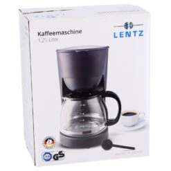 Koffiezetapparaat 1,25L Zwart 750W -Keukenbenodigdheden Winkel bb7a545f64dcbc170ce5ff023bb39618