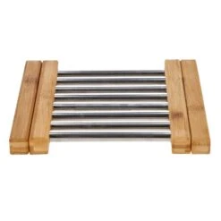 Onderzetter RVS Met Bamboe 21,5 X 22 Cm -Keukenbenodigdheden Winkel c529bc830a459ef5dfa6194fb01062b1